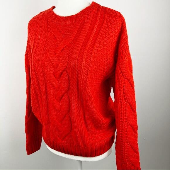 NWT One A Chenille Cable Knit  Crew Neck Sweater Sz Small P - Picture 16 of 16